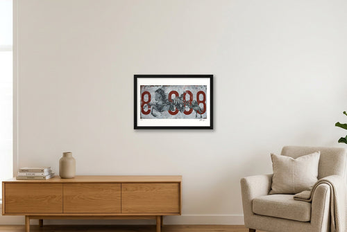 8888 — 45×30cm, 18×12" Black Frame